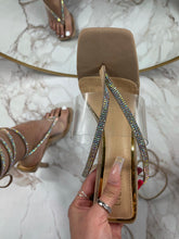 Load image into Gallery viewer, Victoria Lace up Heels - Nude
