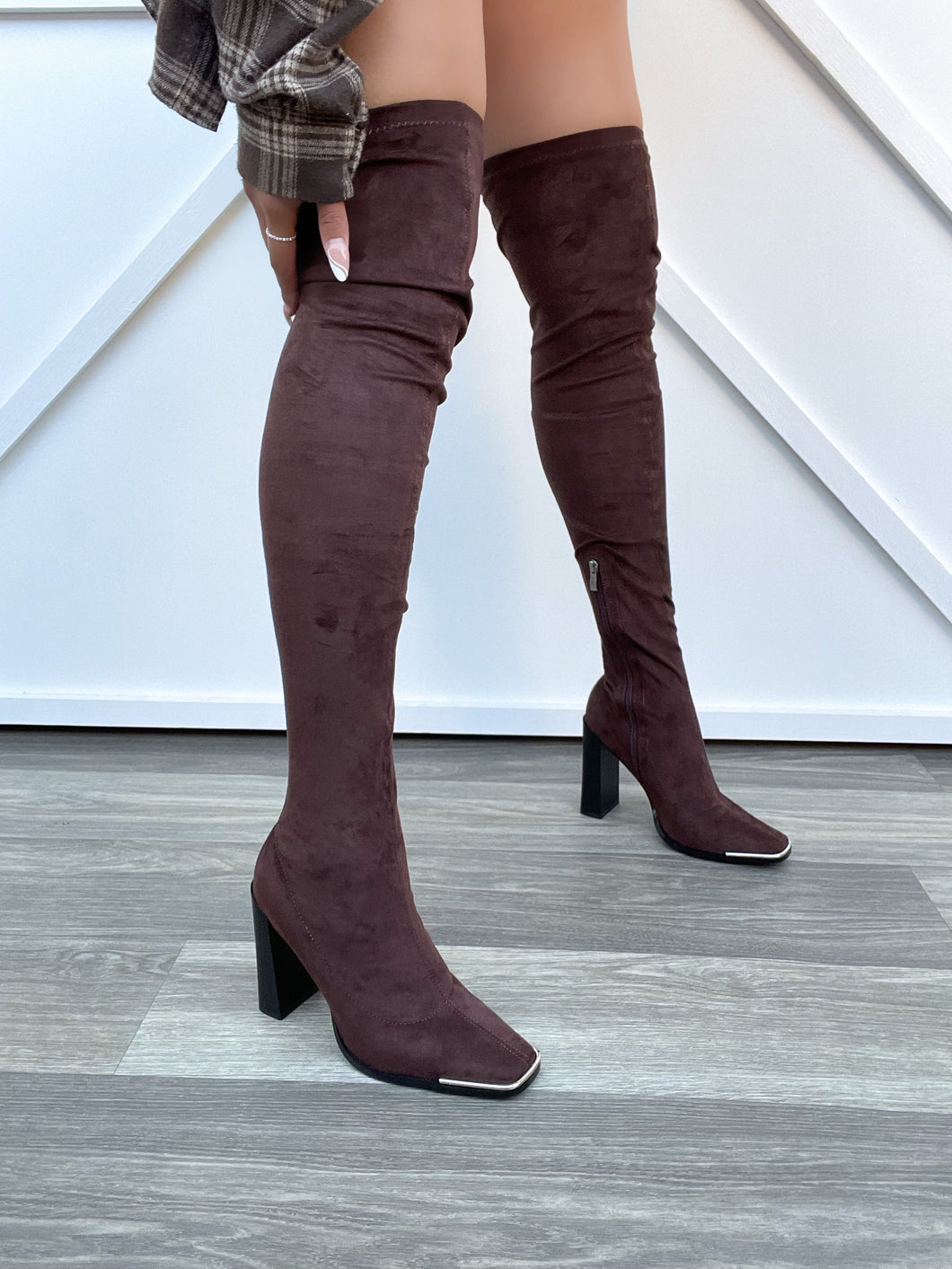 Melina Thigh Boot- Brown