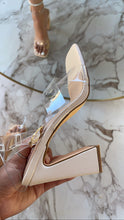 Load image into Gallery viewer, Ciera Heels- Clear/nude
