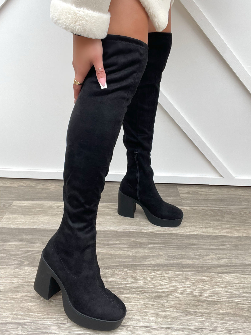 Sasha Boot- Black Suede